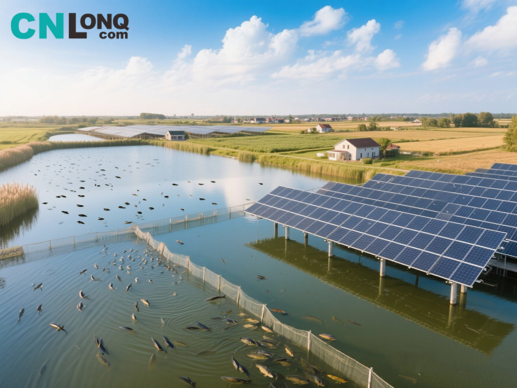 Model „Fishery-Photovoltaic Integration“ Jiangsu Rudongu: Solární panely chovají „Zlaté ryby“, výstupní hodnota na akr